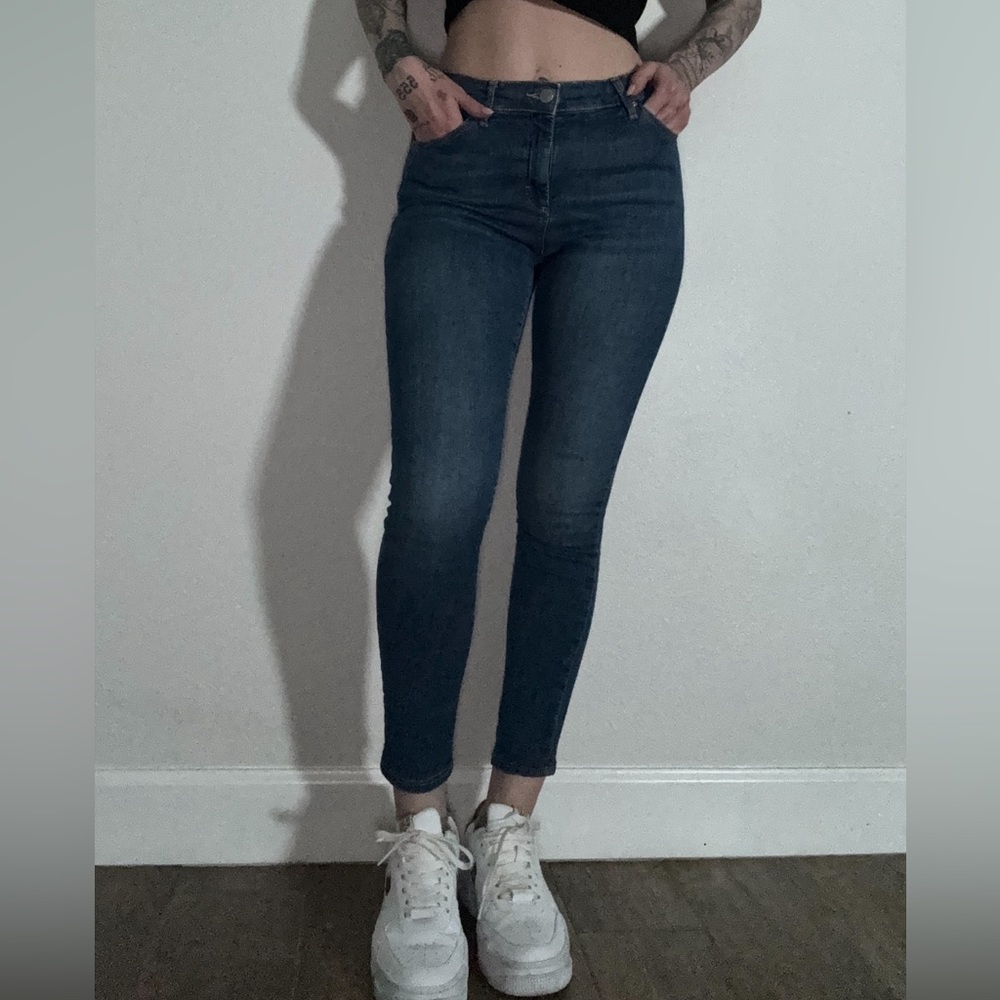 Topshop Medium Wash Skinny Jeans Size W28